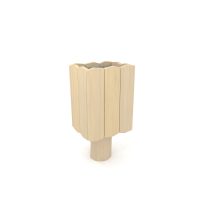 Natūralios medienos ROBINIA šiukšliadėžė RB1395