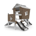 Nerūdijančio plieno kompleksinė aikštelė su atvira čiuožykla 0305 - Image 6