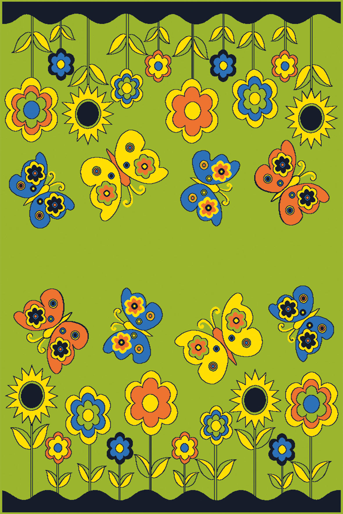 056021_a_13 Kilimas " Drugeliai" 3 x 4 m 056021 - Image 1