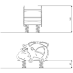 Dvivietės balansinės sūpynės spyruokliukas Malūnsparnis 0682 - Image 2