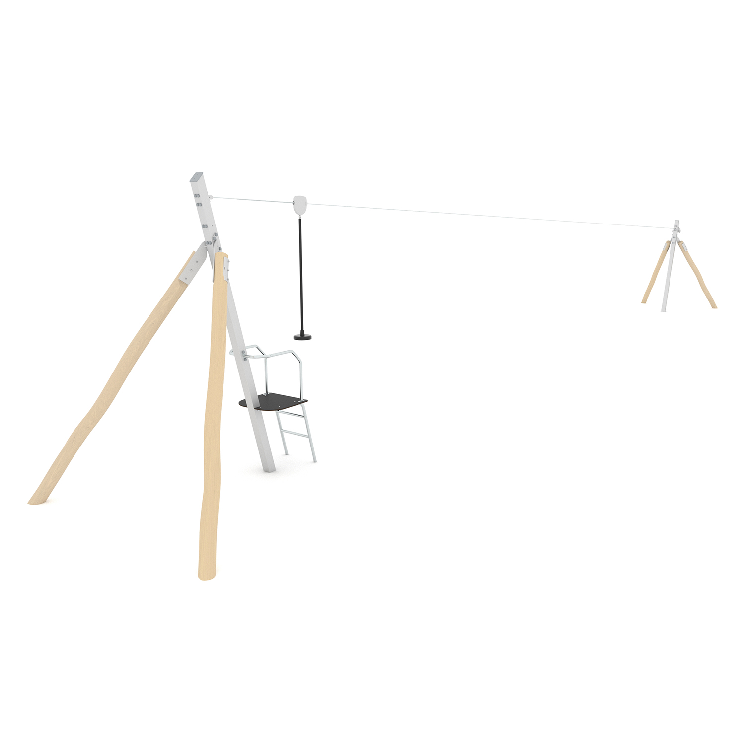 0b17-rb13851s Natūralios medienos ROBINIA nusileidimas lynu RB1385 - Image 1