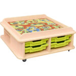 Mobilus žaidimų stalas su pasirinktu kilimu SMALL