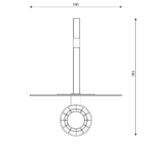 Lauko krepšinio stovas su lenta ir tinkleliu 2432 - Image 2