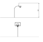 Lauko krepšinio stovas su lenta ir tinkleliu 2432 - Image 3