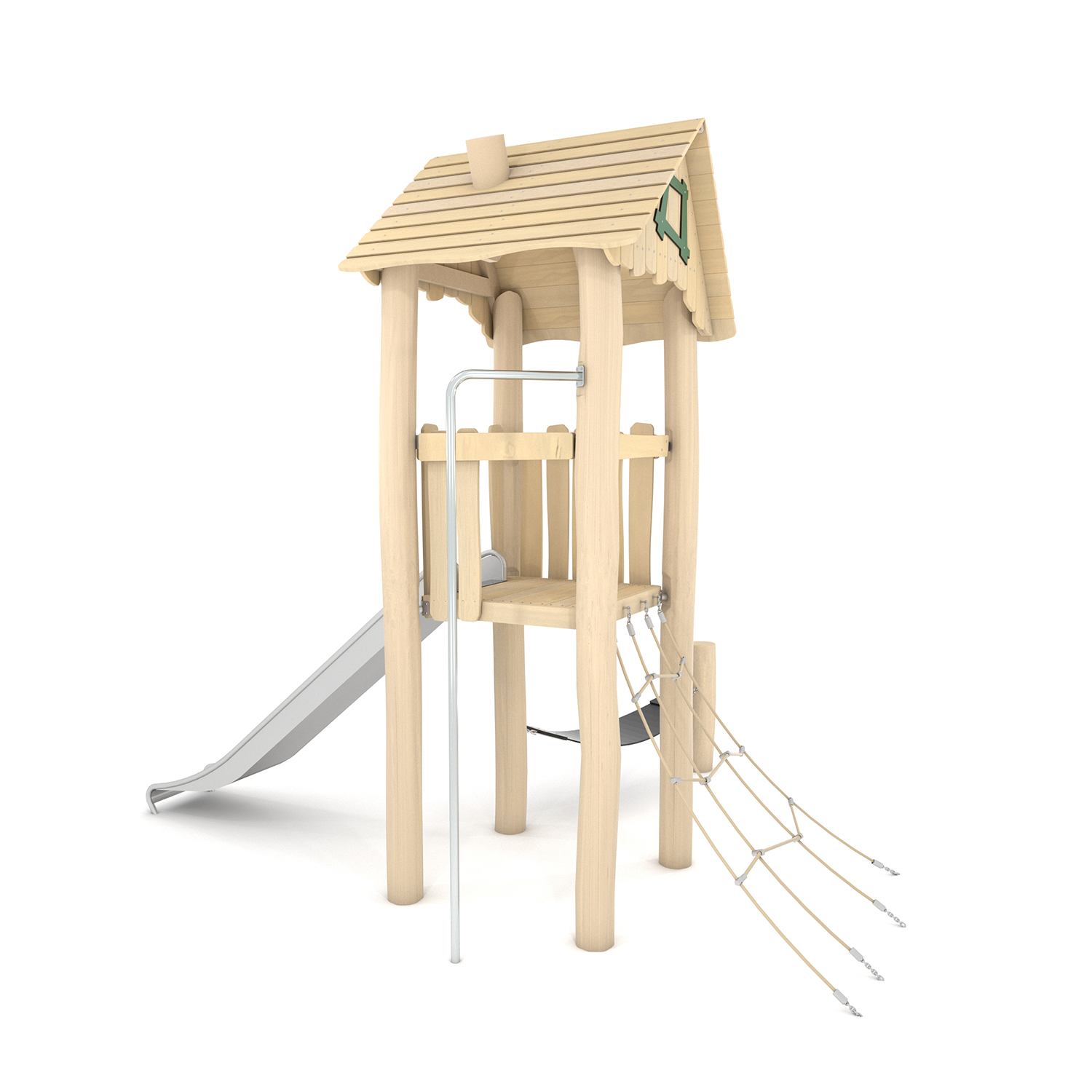 2551-rb12111s Natūralios medienos ROBINIA čiuožykla RB1211 - Image 1