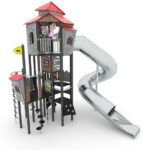 Kompleksinė vaikų žaidimų aikštelė su uždara čiuožykla 3030