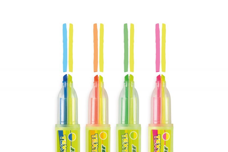 4090-10011 Spalvoti neoniniai žymekliai dvispalviai 4 vnt. 4090-1001 - Image 1