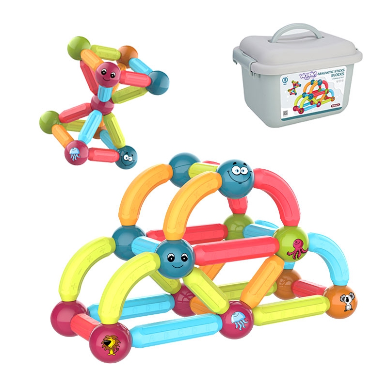 45173 Magnetiniai mokomieji konstrukciniai blokai dėžutėje 52 el. 45173 - Image 1