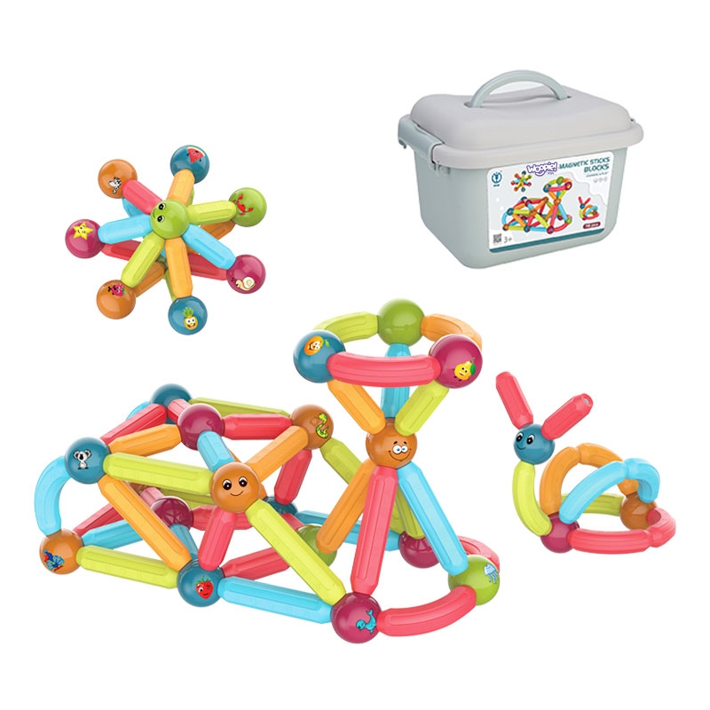 45180 Magnetiniai mokomieji konstrukciniai blokai dėžutėje 76 el. 45180 - Image 1