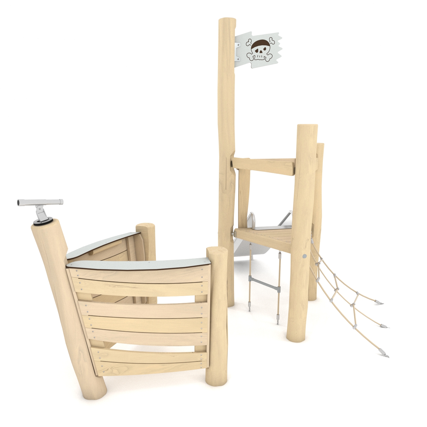 5fd7-rb12351s Natūralios medienos ROBINIA laivas-čiuožykla RB1235 - Image 1