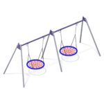 Metalinės sūpynės du gandro lizdai HM-011