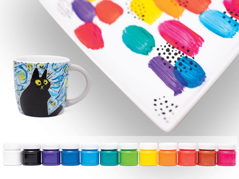 LF0054 Ekologiškų dažų rinkinys keramikai LF0054 - Image 1