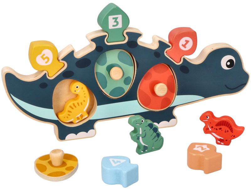 N2040 Dėlionė su rankenėlėmis Mama dinozaurė N2040 - Image 1