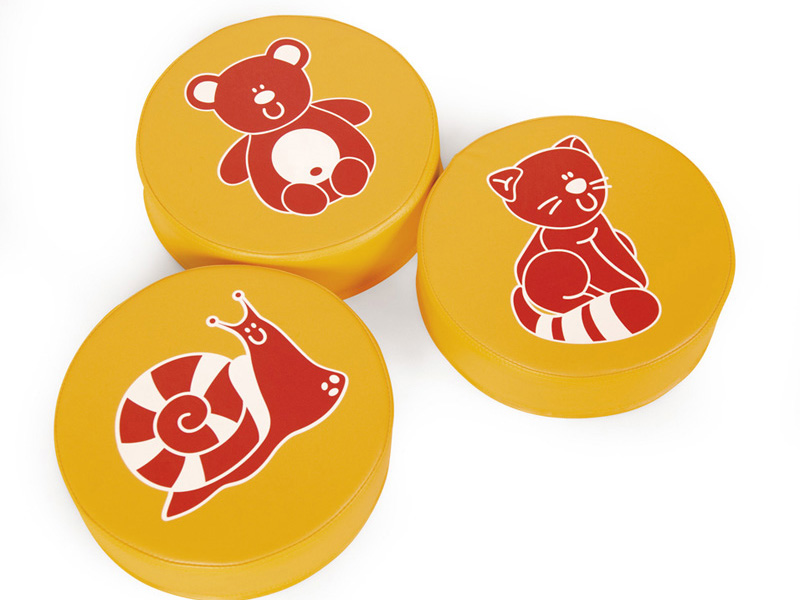 NS0682 Eko odos pufai pagalvėlės rinkinys Saulė NS0682 - Image 1