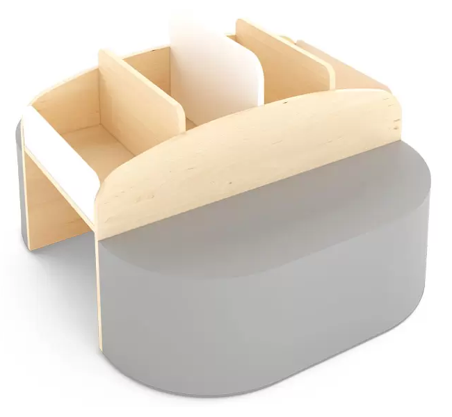 NS9742 Bibliotekėlė su pufais NS9742 - Image 1