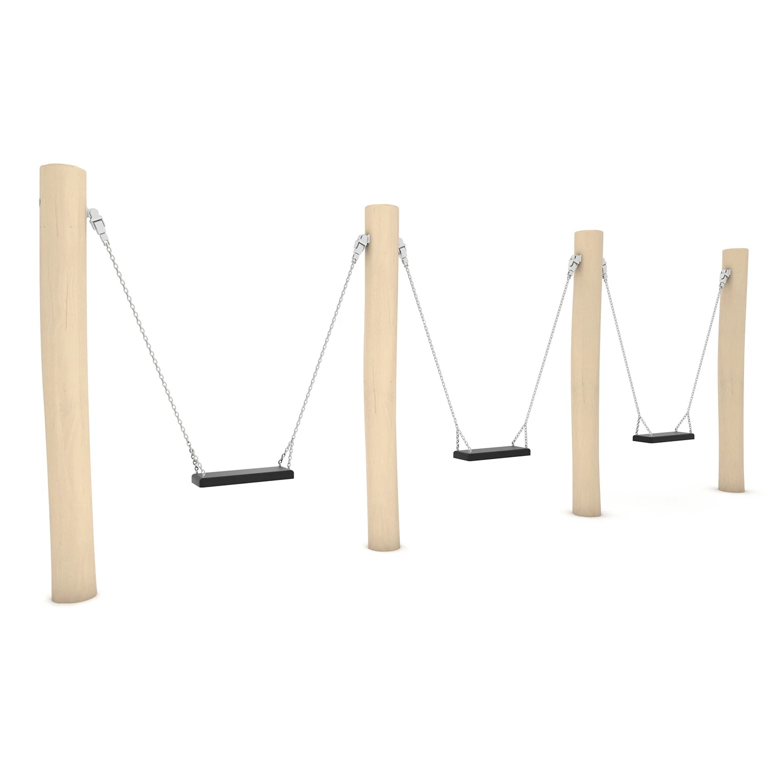 RB0512 Natūralios medienos ROBINIA trivietės supynės RB0512 - Image 1