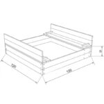 Uždaroma smėlio dėžė medinė  1,2 * 1,2 m - Image 2