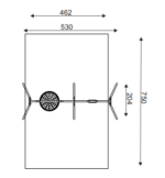 Metalinės sūpynės su gandro lizdu HM-008 - Image 2