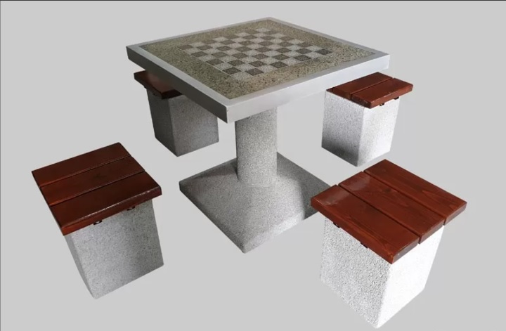 sl021 Betoninis žaidimų stalas su suoliukais SL021 - Image 1