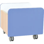 Mobili bibliotekėlė – daiktadėžė Quadro su ratukais įvarių spalvų - Image 2