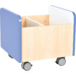 Mobili bibliotekėlė – daiktadėžė Quadro su ratukais įvarių spalvų