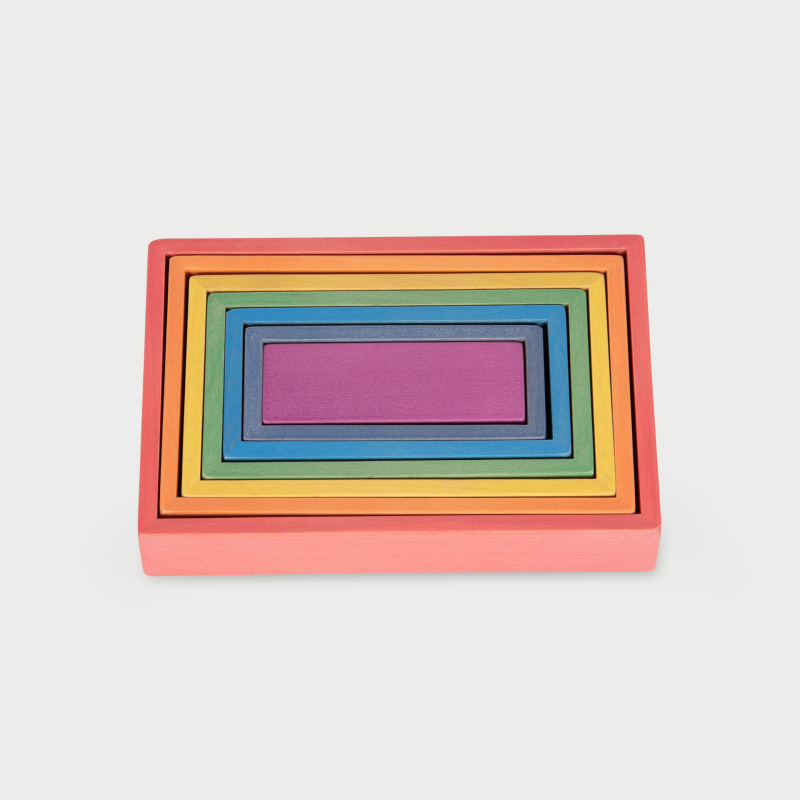 73414 Mediniai vaivorykštės spalvų stačiakampiai 73414 - Image 1