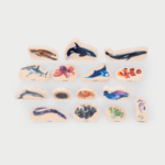 Medinės kaladėlės – jūros gyvūnai 73566