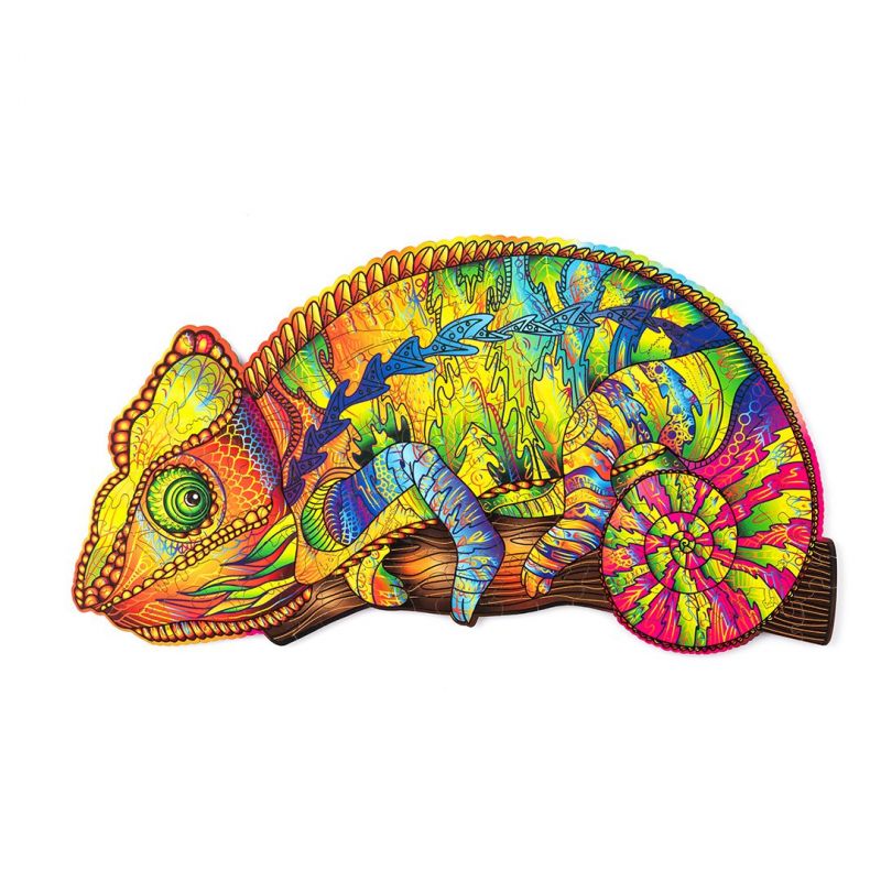 WT842 Figūrinė medinė dėlionė - chameleonas WT842 - Image 1