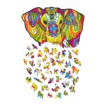 Figūrinė medinė dėlionė - dramblys WT873 - Image 2