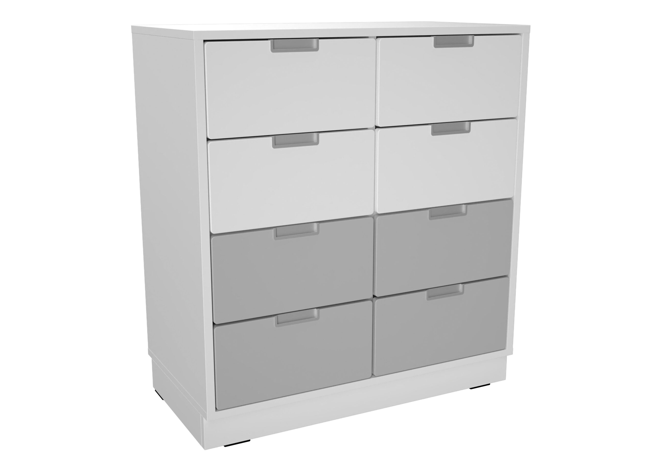 SET6406W_a_24 Komoda su stalčiais QUADRO - Image 1