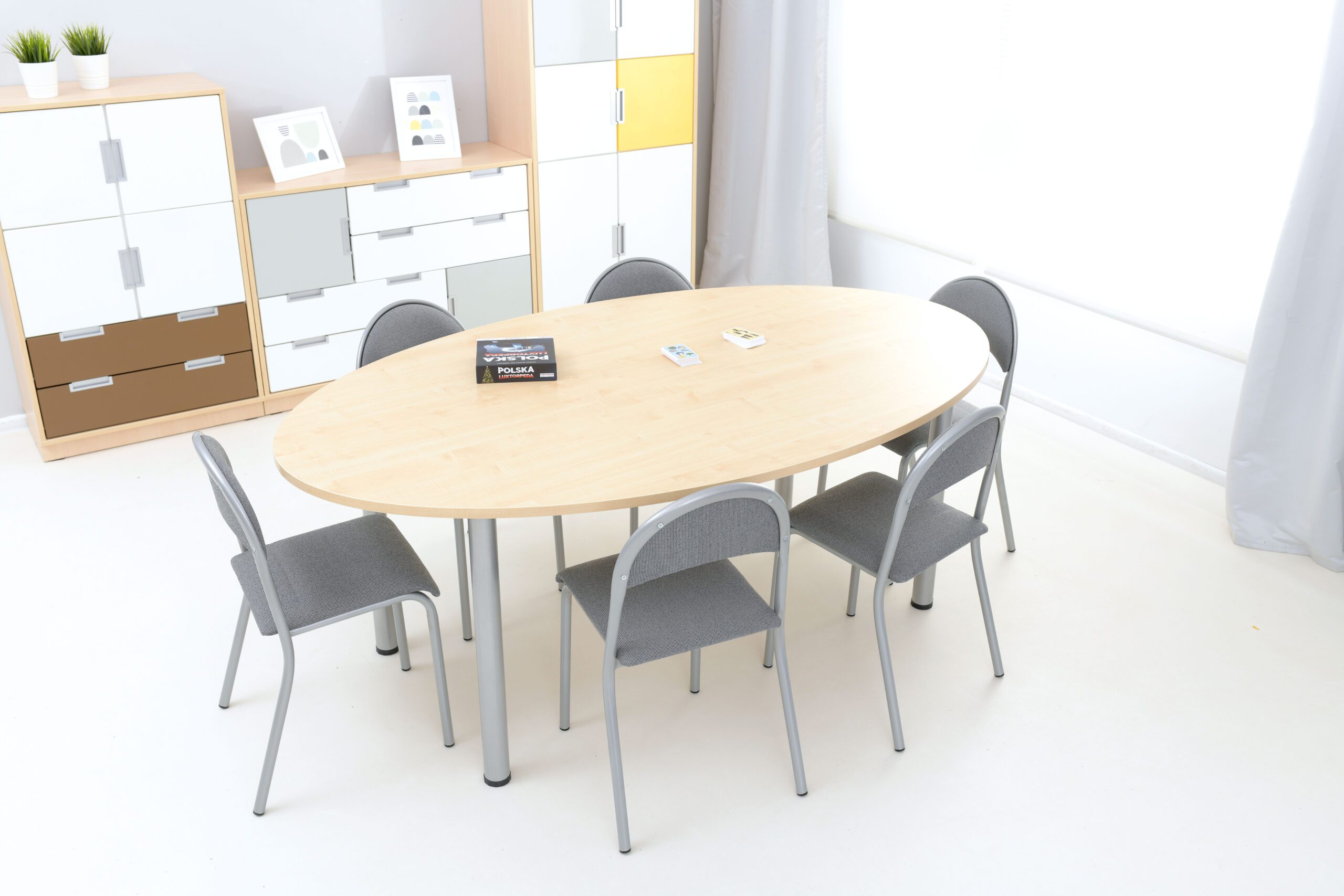 092475_c_18 Ovalus stalas / įvairių spalvų - Image 1