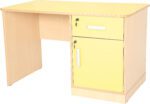 Rašomasis stalas su rakinama spintele dešinėje / įvairių spalvų - Image 3