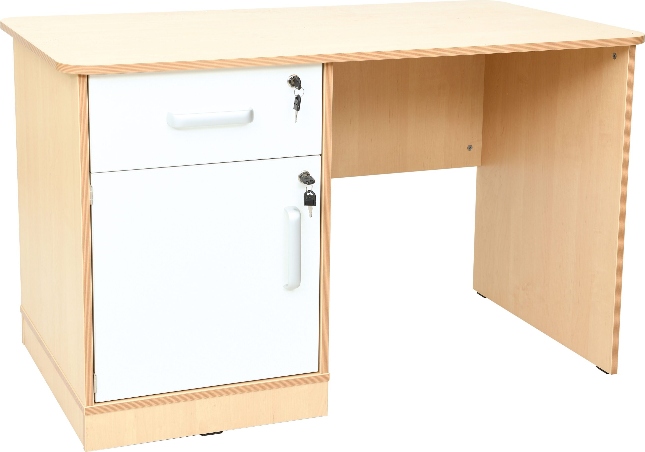 096845_a_18 Rašomasis stalas su rakinama spintele kairėje / įvairių spalvų - Image 1