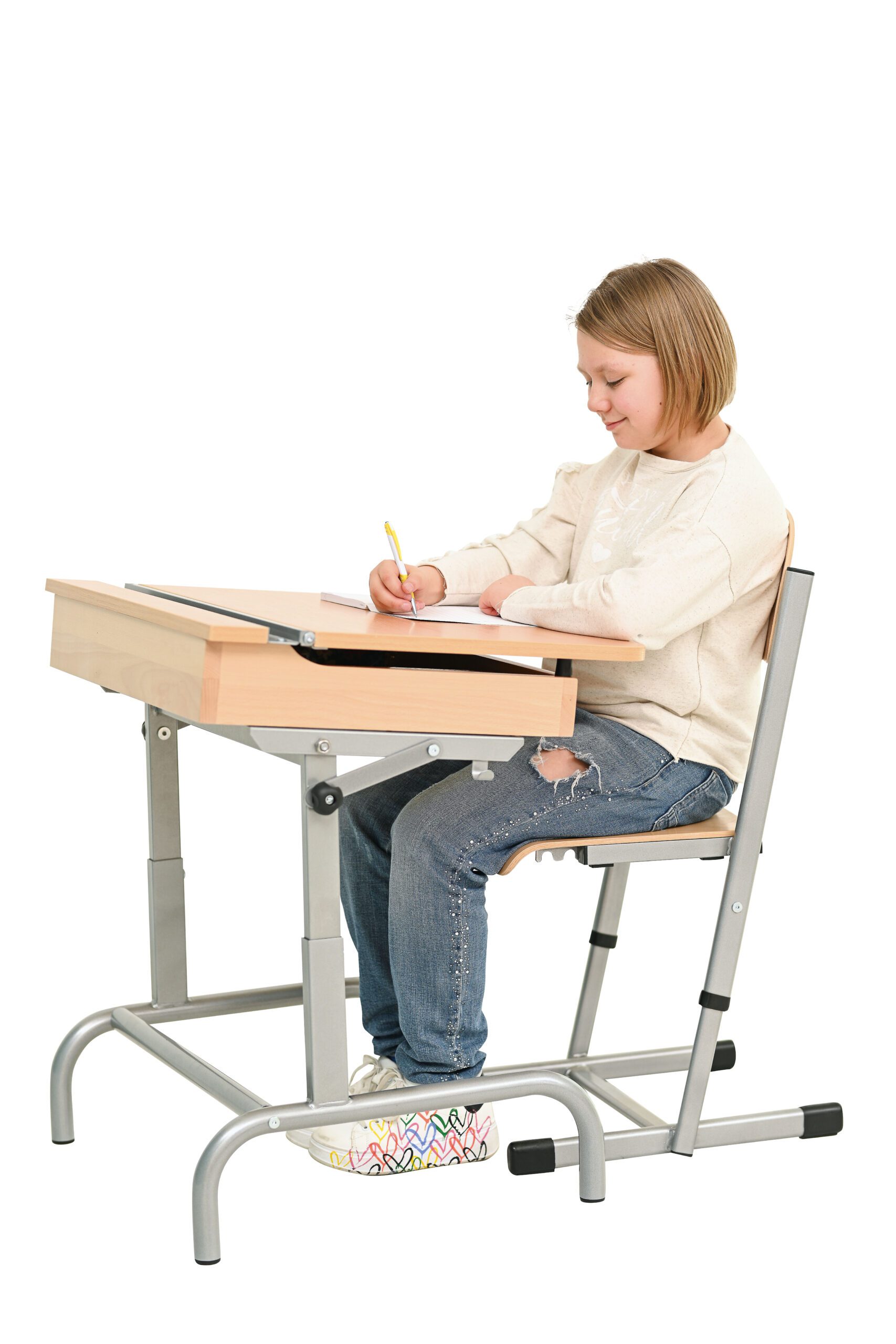 F042276-3-08-08_i_24 Stalas su atidaroma pasuole / įvairių rėmo spalvų - Image 1