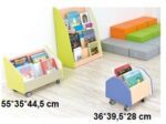 Mobili bibliotekėlė - spintelė Quadro su ratukais įvarių spalvų - Image 4