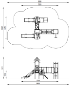Kompleksinė lauko žaidimų aikštelė ZZPL/0032 - Image 3