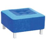 Kvadratinis  pufas PREMIUM mėlynas 046006