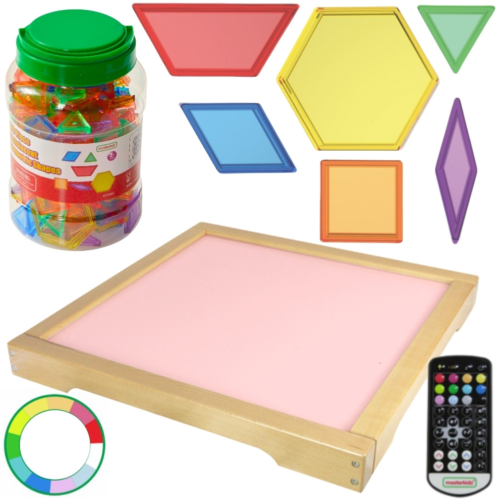 led-sviesos-panele-keiciancianti-spalvas-su-nuotolinio-valdymo-pultu-montessori-mozaikos-blokai-140-vnt-mk0014-main LED Šviesos Panele Keičiančianti Spalvas su Nuotolinio Valdymo Pultu + Montessori Mozaikos Blokai 140 vnt. MK0014 - Image 1