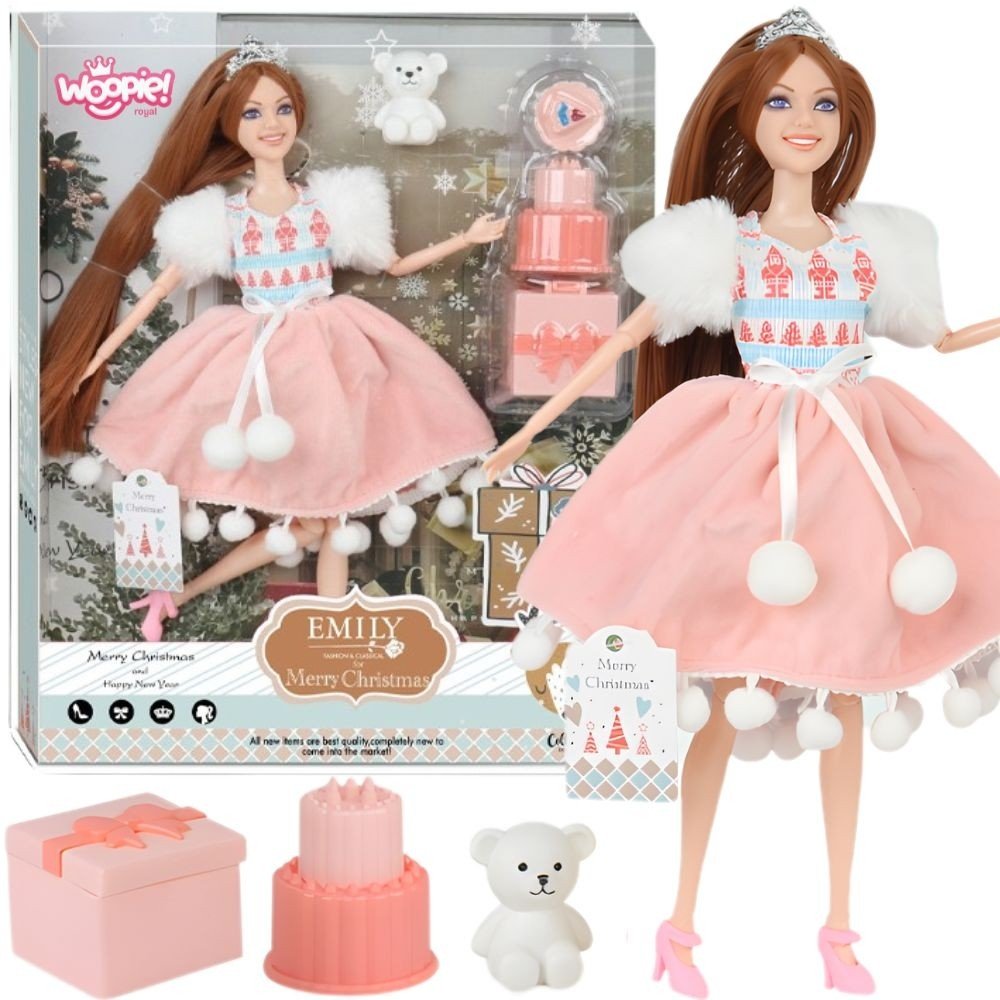 lele-kaledu-princese-su-meskuciu-57956-main Lėlė Kalėdų Princesė su Meškučiu 57956 - Image 1