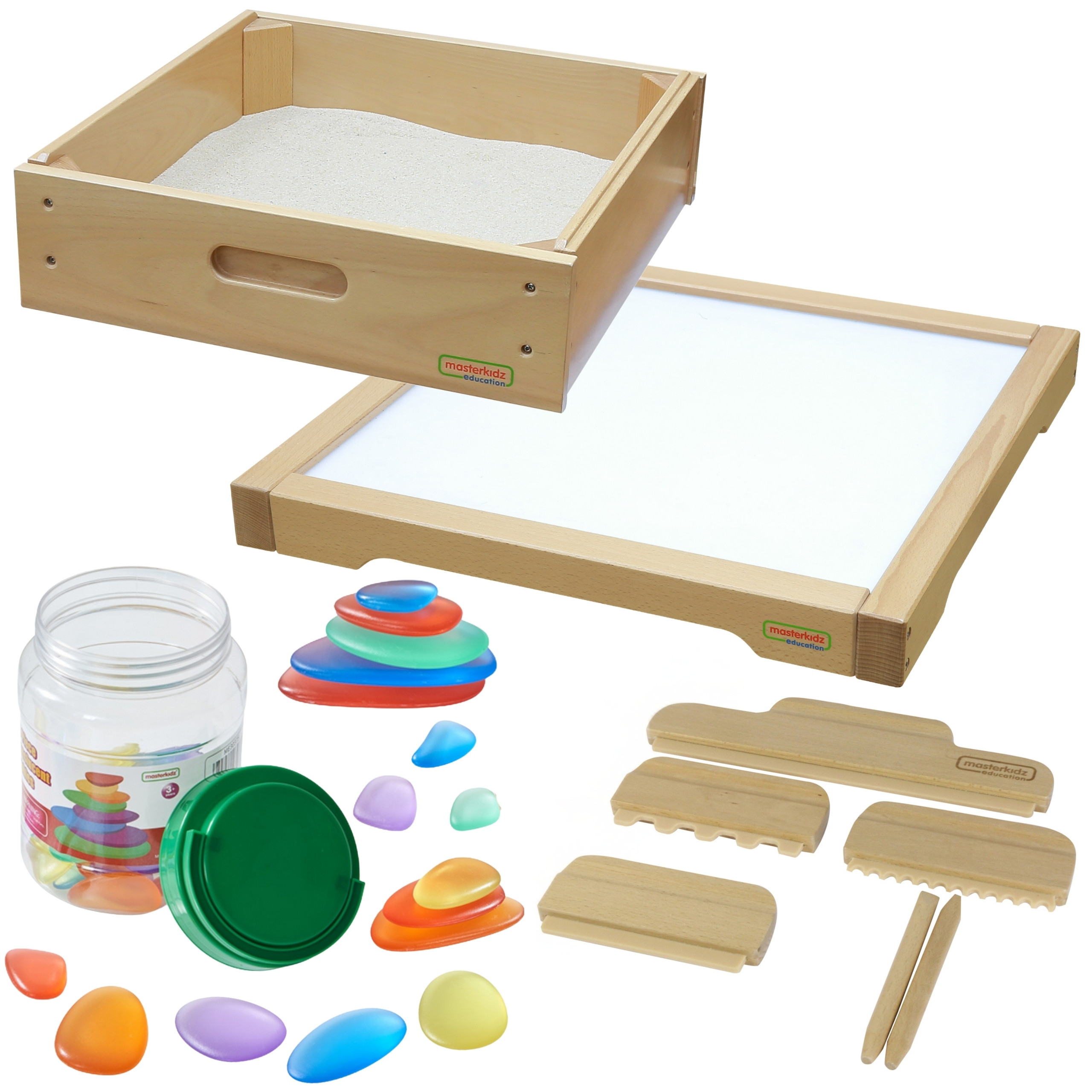 masterkidz-led-sviesos-panele-smelio-zaidimo-priedu-rinkinys-mk0017-main MASTERKIDZ LED šviesos panele + smėlio žaidimo priedų rinkinys MK0017 - Image 1