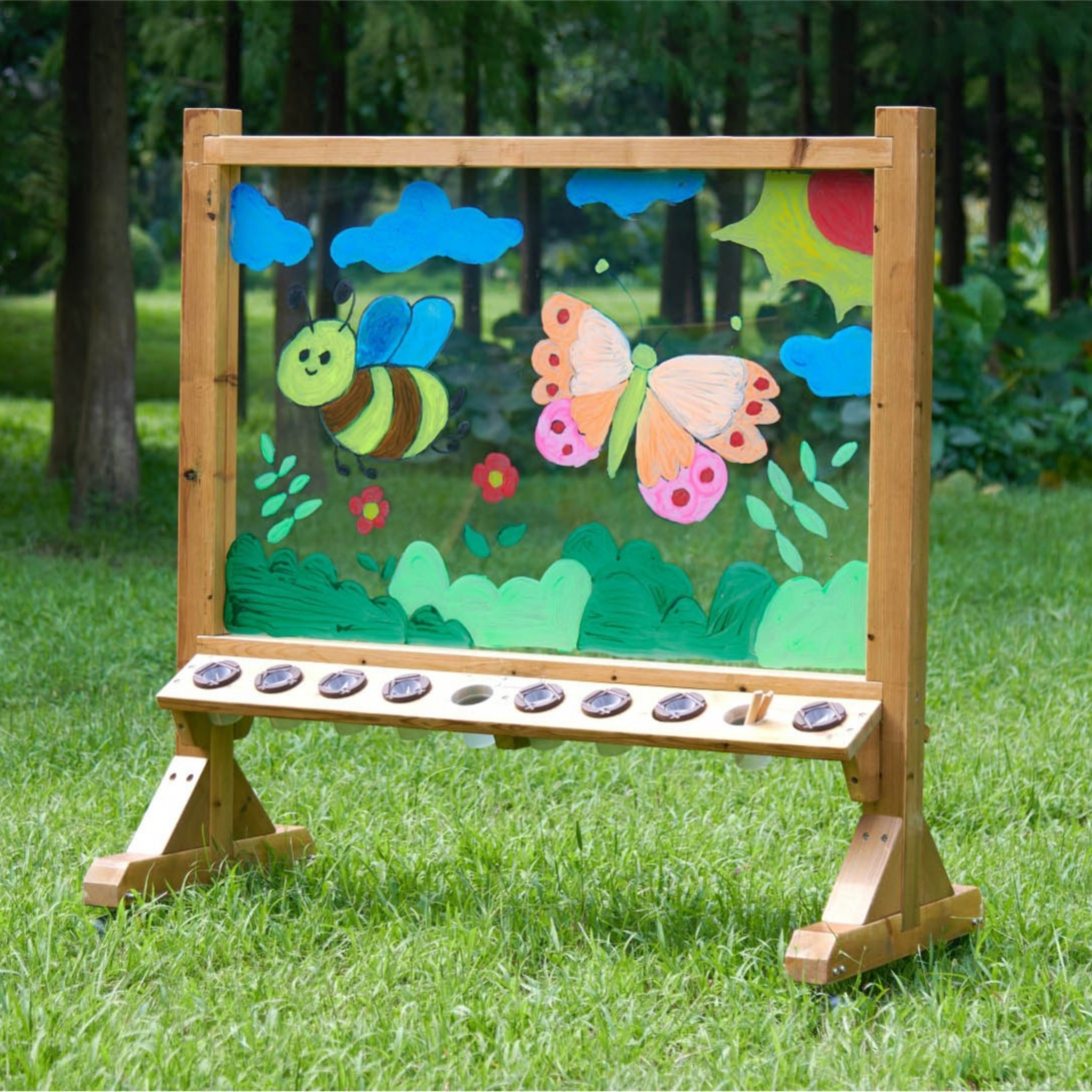 masterkidz-skaidri-akrilo-piesimo-lenta-puodeliai-mk0001-main MASTERKIDZ Skaidri Akrilo Piešimo Lenta + Puodeliai MK0001 - Image 1
