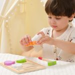 Medinė montessori edukacinė dėlionė Pjaustomos daržovės 44790 - Image 3