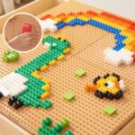 Medinis edukacinis STEAM stalas su plokšte ir lego kaladėlėmis ME25319-1 - Image 2
