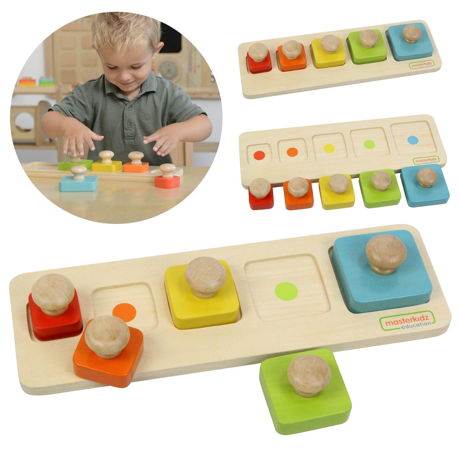 montessori-spalvu-ir-dydziu-rusiavimo-delione-me03881-main Montessori spalvų ir dydžių rūšiavimo dėlionė ME03881 - Image 1