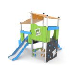 Nerūdijančio plieno kompleksinė aikštelė su atvira čiuožykla 0306 - Image 3