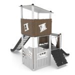 Nerūdijančio plieno kompleksinė aikštelė su dviem čiuožyklom 0303 - Image 6