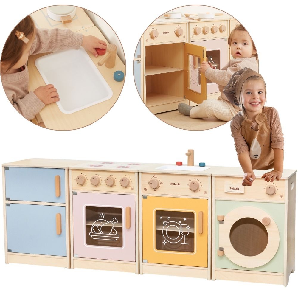 viga-polarb-wooden-kitchen-set-xl-washing-machine-stove-dishwasher-main Medinis virtuvės rinkinys XL Skalbimo Mašina Viryklė Indaplovė 44247 - Image 1
